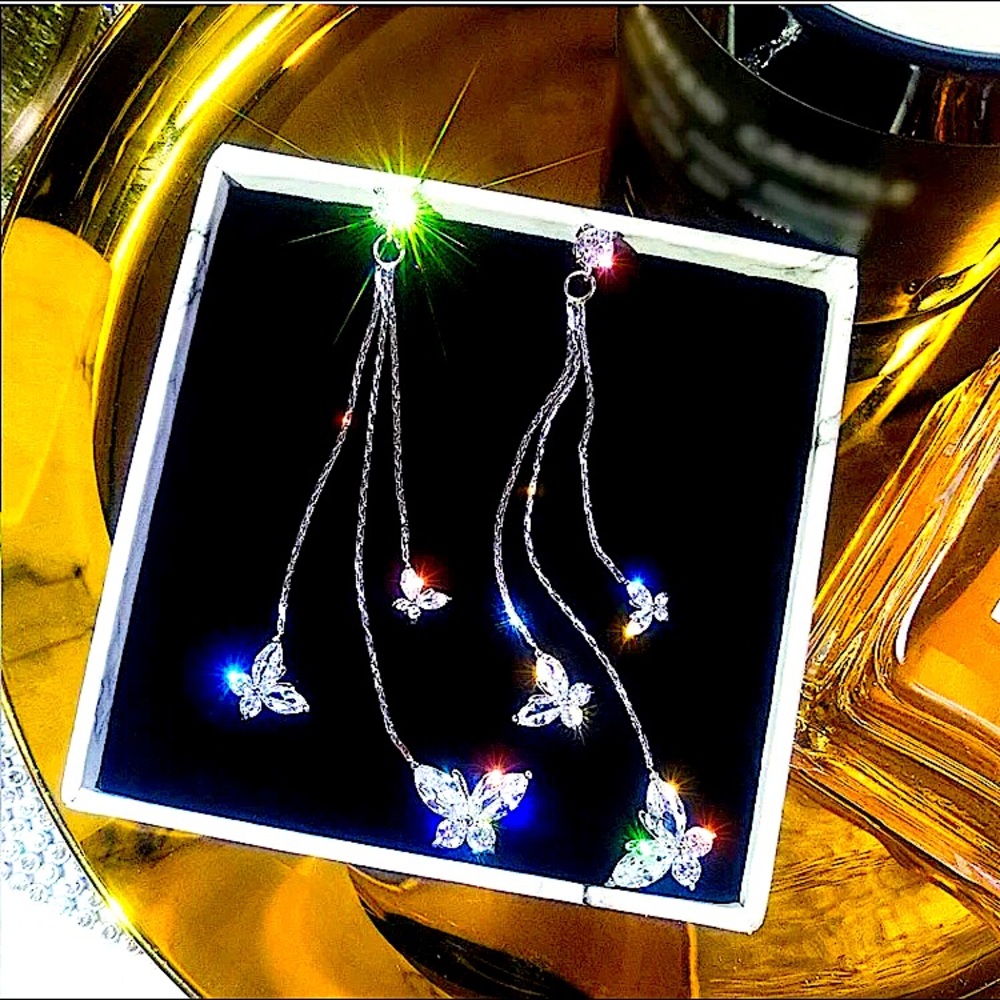 💎 🎉 July 1st Host Pick🎉 New Simulated💎Crystal Sterling Silver🦋Earrings